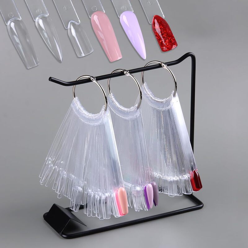 50-Piece Fan-Shaped Nail Color Chart, Transparent Natural Color Nail Polish Sample, Round Tip, Pointed Tip, Square Tip, Plastic Nail Tips 50-Piece Fan-Shaped Nail Color Chart, Transparent Natural Color Nail Polish Sample, Round Tip, Pointed Tip, Square Tip, Plastic Nail Tips