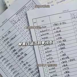 艾宾浩斯记忆曲线便签纸高效英语单词本可撕便签本子小红书同款