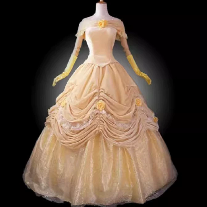 Красавица и чудовище принцесса Beier аниме косплей принцесса платье COS костюм