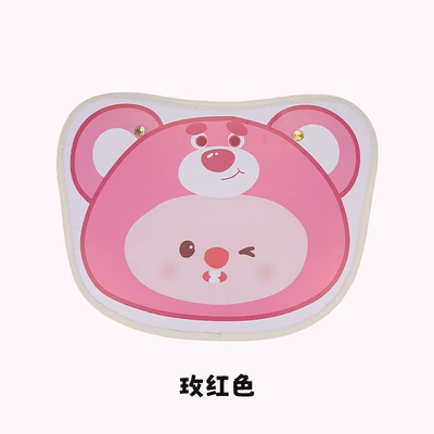 Cartoon cute variety of car seat back anti-kick pad dirt-resistant and easy to clean universal rear seat back anti-dirt protection (Chair back anti-kick pad) - rose-red-beaver