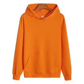 套头毛圈卫衣宽松男女士连帽衫可印logo团体工服纯色纯棉材质儿童