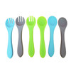 Children's silica gel spoon, handheld tableware for supplementary food, set