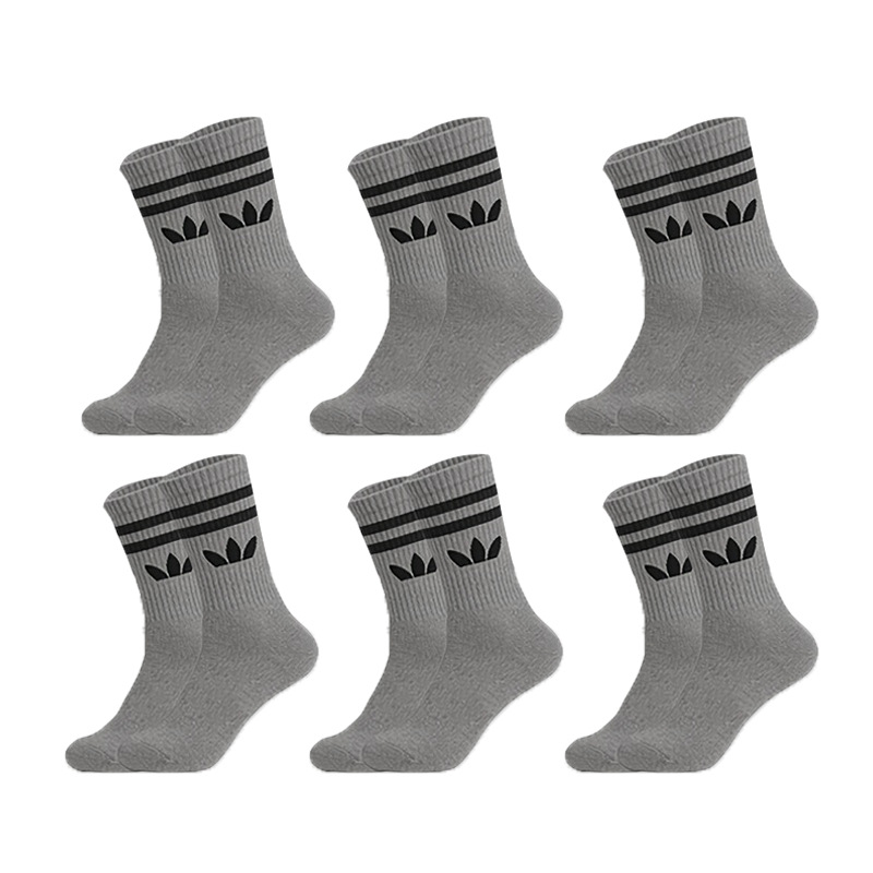 Calcetines de Otoño e Invierno para mujer calcetines de media pantorrilla calcetines de pila de color sólido japonés para mujer Calcetines deportivos con cordón de marea medias en blanco y negro image 13