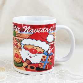圣诞节礼品杯子 高颜值可爱水杯 家用陶瓷马克杯 圣诞老人咖啡杯