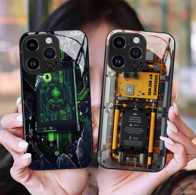 Protective Glass Phone Case For Iphone 17 Pro 15 Pro Max 13 Pro_voghion.com