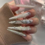 超长美甲跨境裸色假指甲