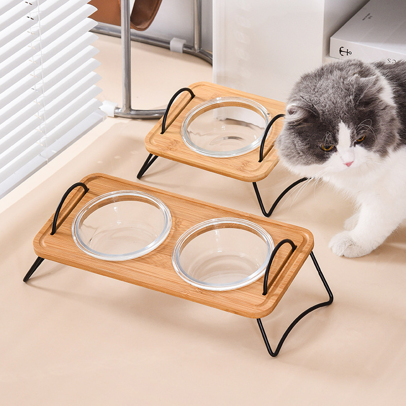 고양이 그릇 개 냄비 고양이 음식 그릇 쌀 그릇 애완 동물 그릇 고양이 용품 자궁 경부 척추 보호를위한 고양이 식품 그릇 개 식품 더블 그릇