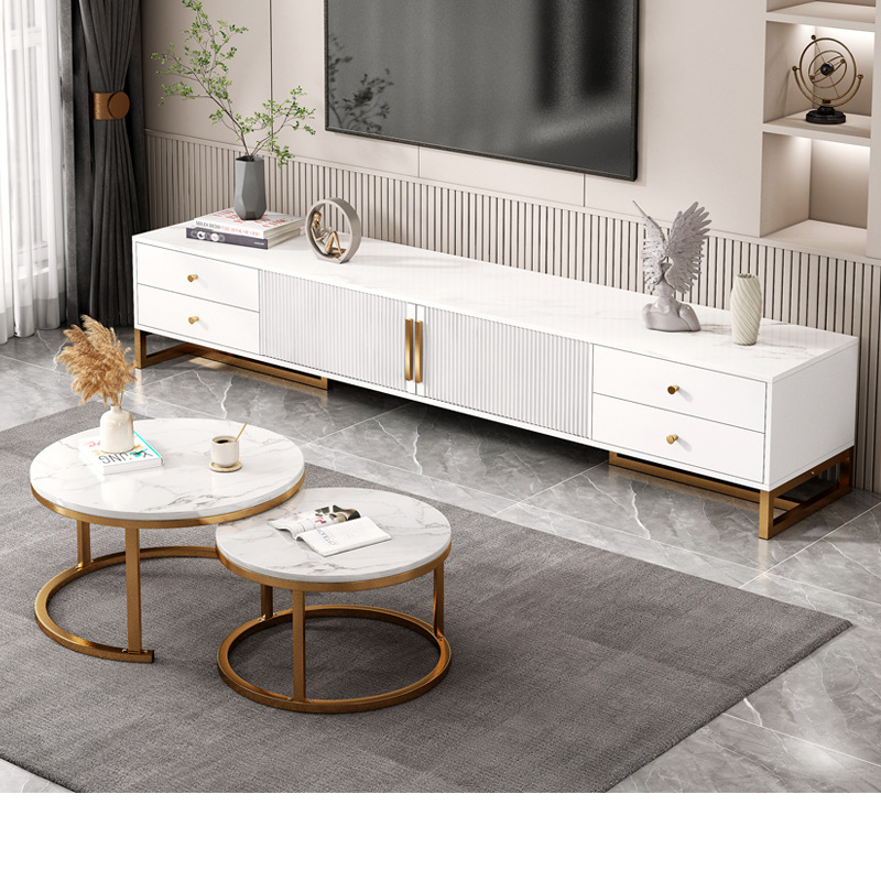 Tv Cabinet Simple Modern Living Room Home Small Apartment Floor-Standing 2023 New Accessible Luxury Coffee Table Tv Cabinet Combination