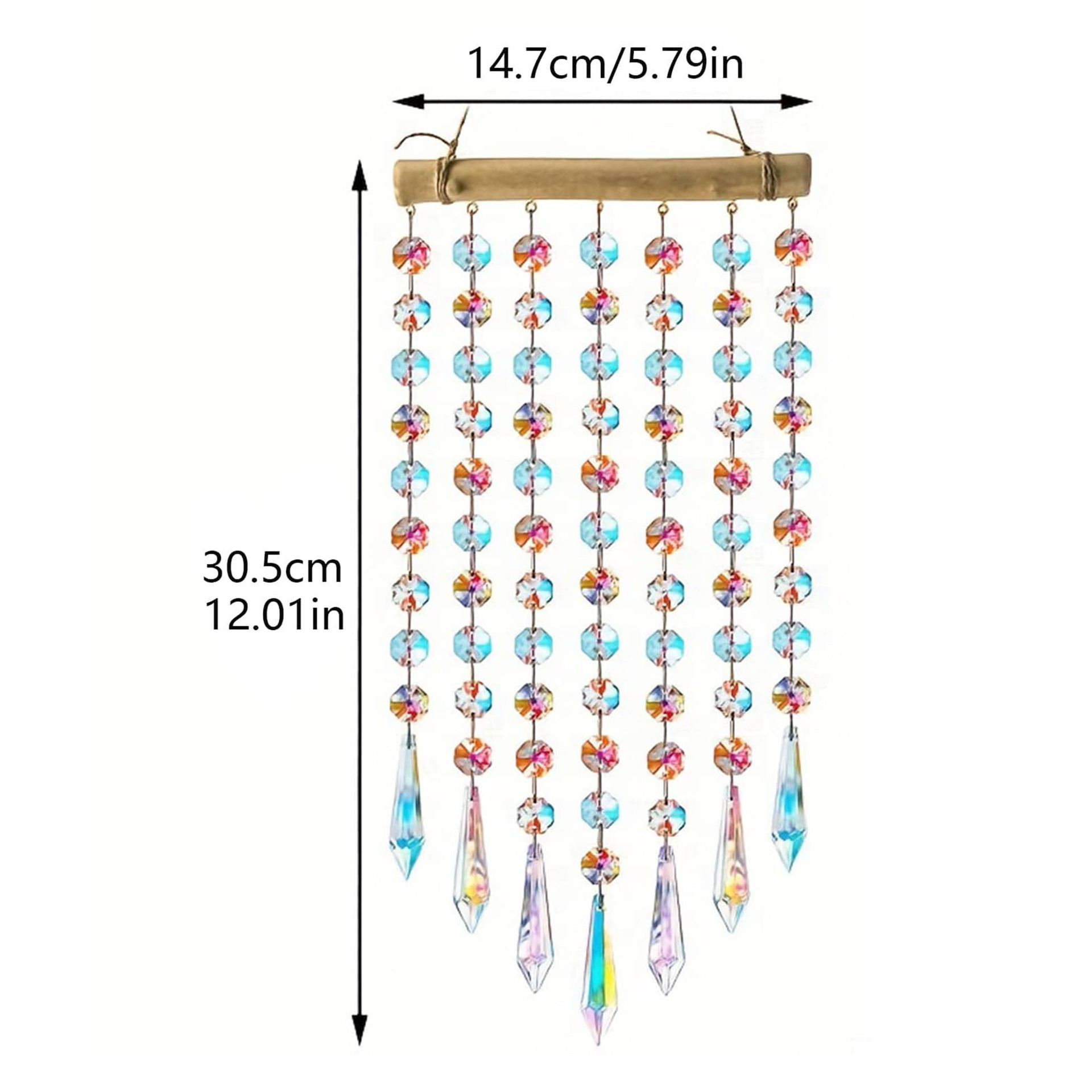 Wooden stick dream crystal wind chime 2