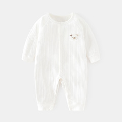 嬰兒春秋連體衣新生兒無骨長袖純棉哈衣男女寶寶幼兒童印花爬服