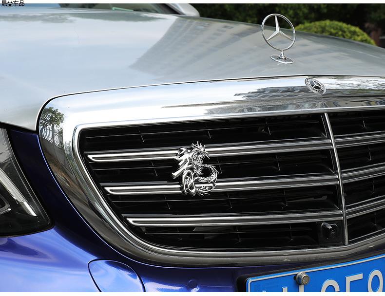 Car Personalized Electric Motorcycle Metal Car Sticker Dragon Totem Decoration 3D Three-Dimensional Body Side Emblem Rear Emblem Sticker