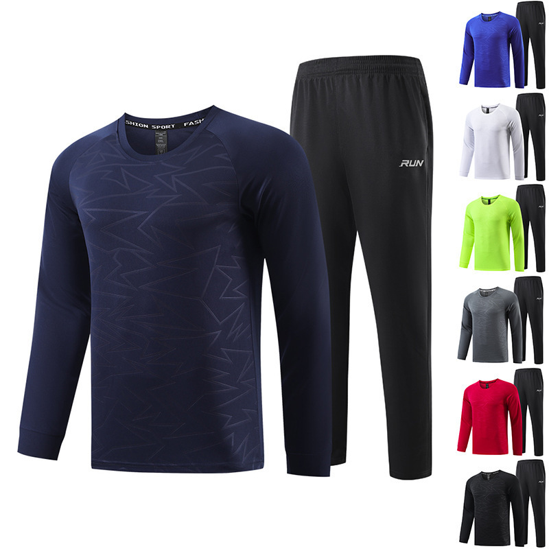 Long Sleeve badminton clothes suit men's and women's trousers fitness running clothes volleyball sportswear training clothes spring and autumn