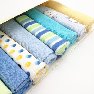 (Cross-border trading), children's handkerchief, eating bib, towel for breastfeeding for new born, 8 pieces, Birthday gift 3