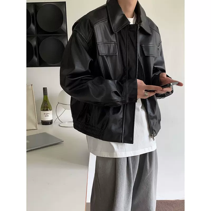 Ретро-осенняя сексуальная полиуретановая куртка, американский стиль, oversize
