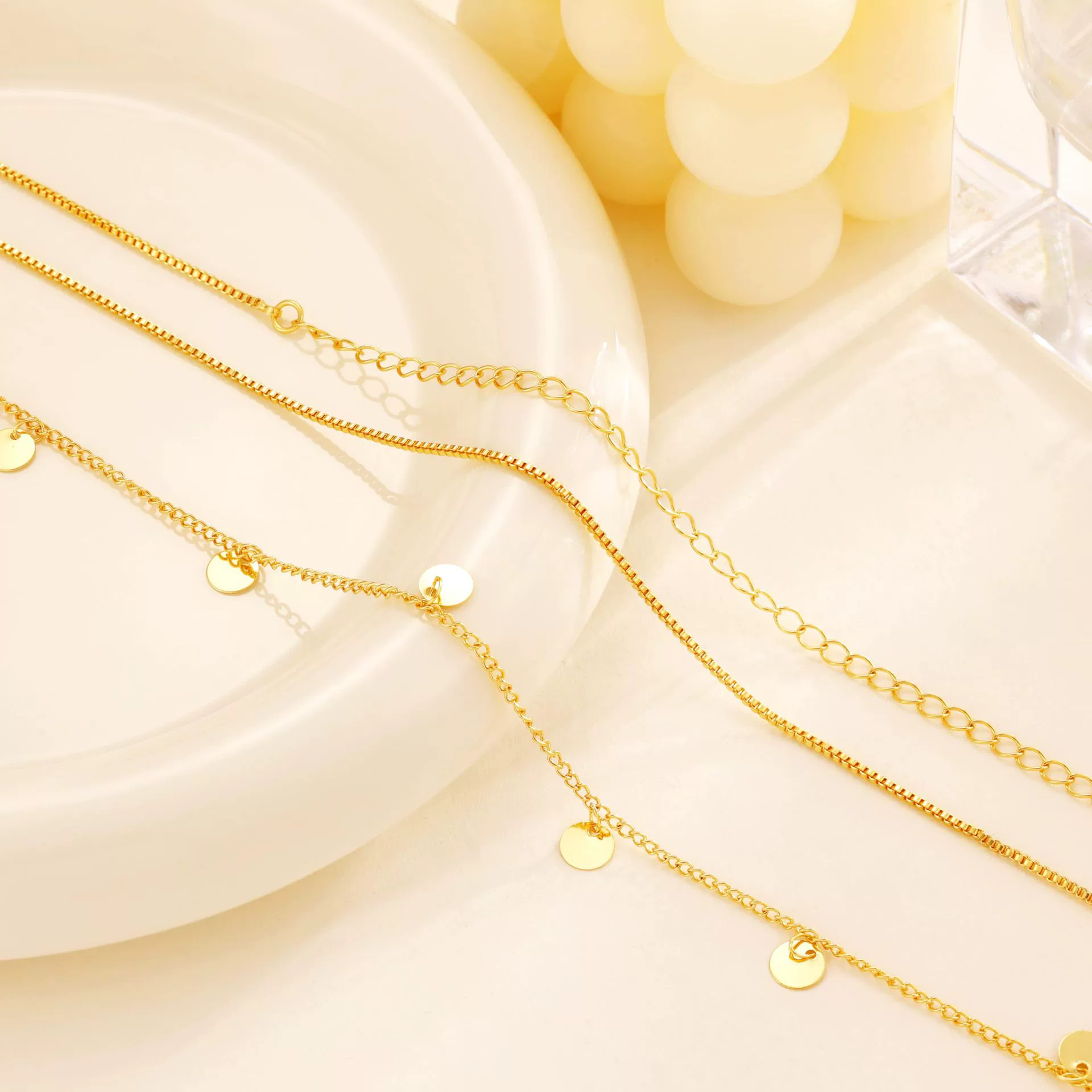 (Cross-border trading), fashionable accessory, sexy round beads, universal chain stainless steel, European style