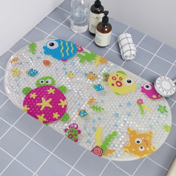 Patrón de impresión transfronteriza PVC baño antideslizante alfombra con adsorción Hotel ducha bañera alfombra de piso estera de piso de protección del medio ambiente fabricante