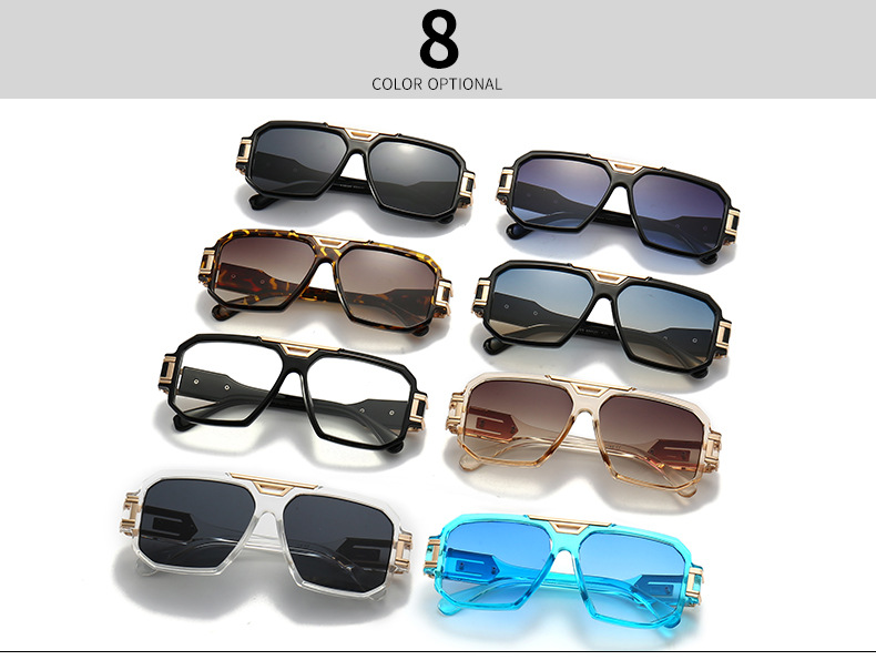 Casual Retro Solid Color Pc Square Full Frame Men's Sunglasses display picture 1
