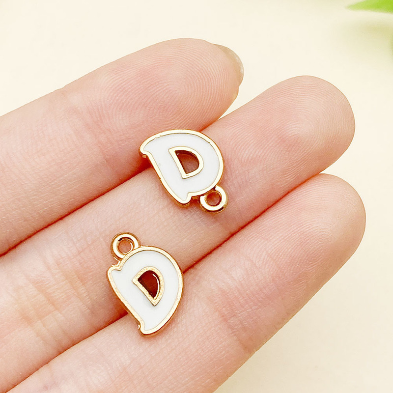 新しいオイルドリップ漫画 4 色両面 26 文字ペンダント DIY ブレスレットネックレスキーペンダントジュエリーアクセサリー|undefined