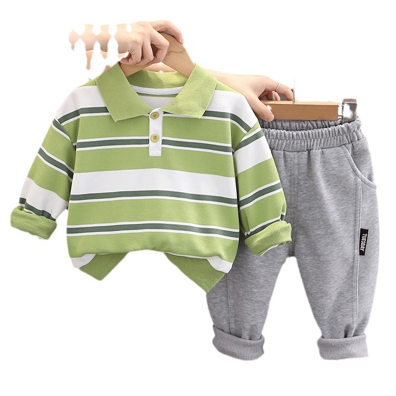 Otroška obleka za fantke in deklice 2024, pomladna in deklica v zahodnjaškem slogu, jesenski športni dvodelni komplet_voghion.com