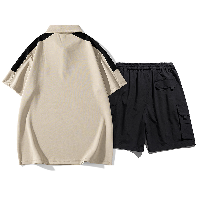 Transmisión en vivo explosión de verano nuevo hombre polo camiseta de manga corta camiseta de protección solar 7A marca de moda antibacteriana y media