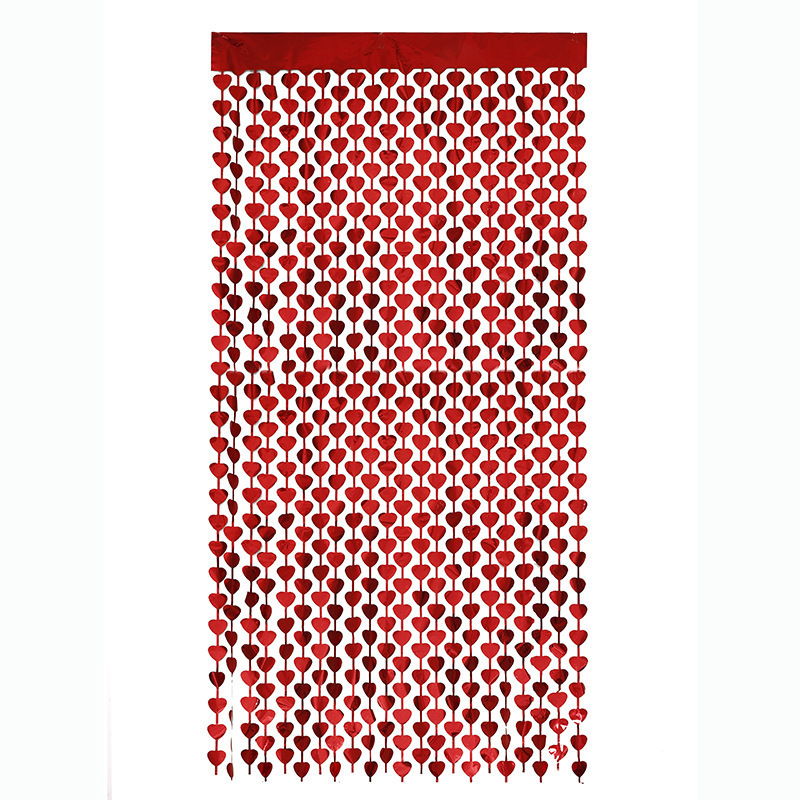 Valentine's Day Full Edition Love Rain Curtain Birthday Party Background Wall Decoration Props Wedding Rain Curtain