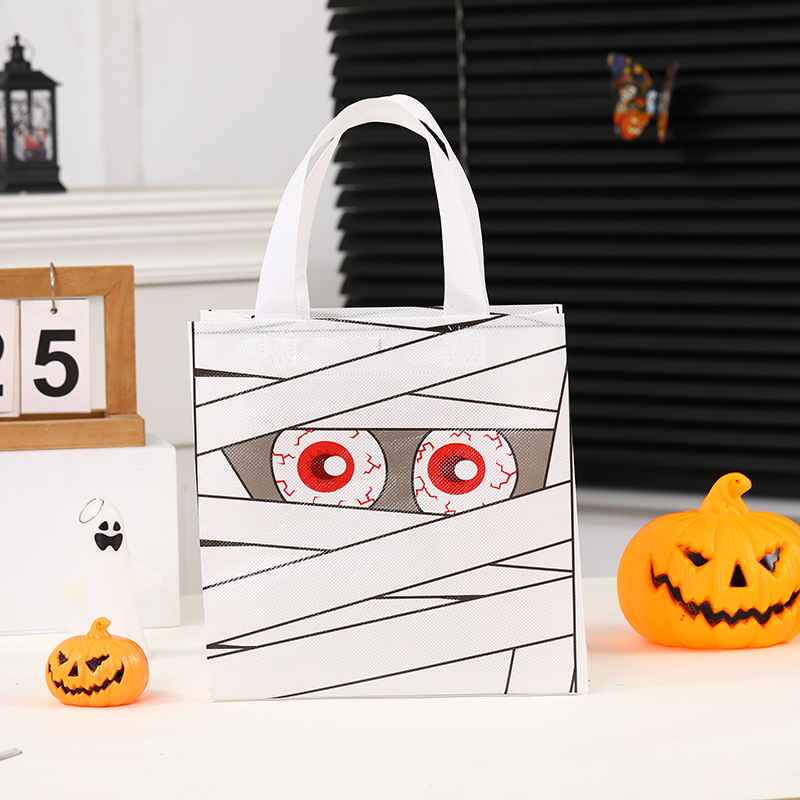 Cartoon Halloween película no tejida bolsa de regalo de compras bolsa de embalaje de gran capacidad bolsa portátil