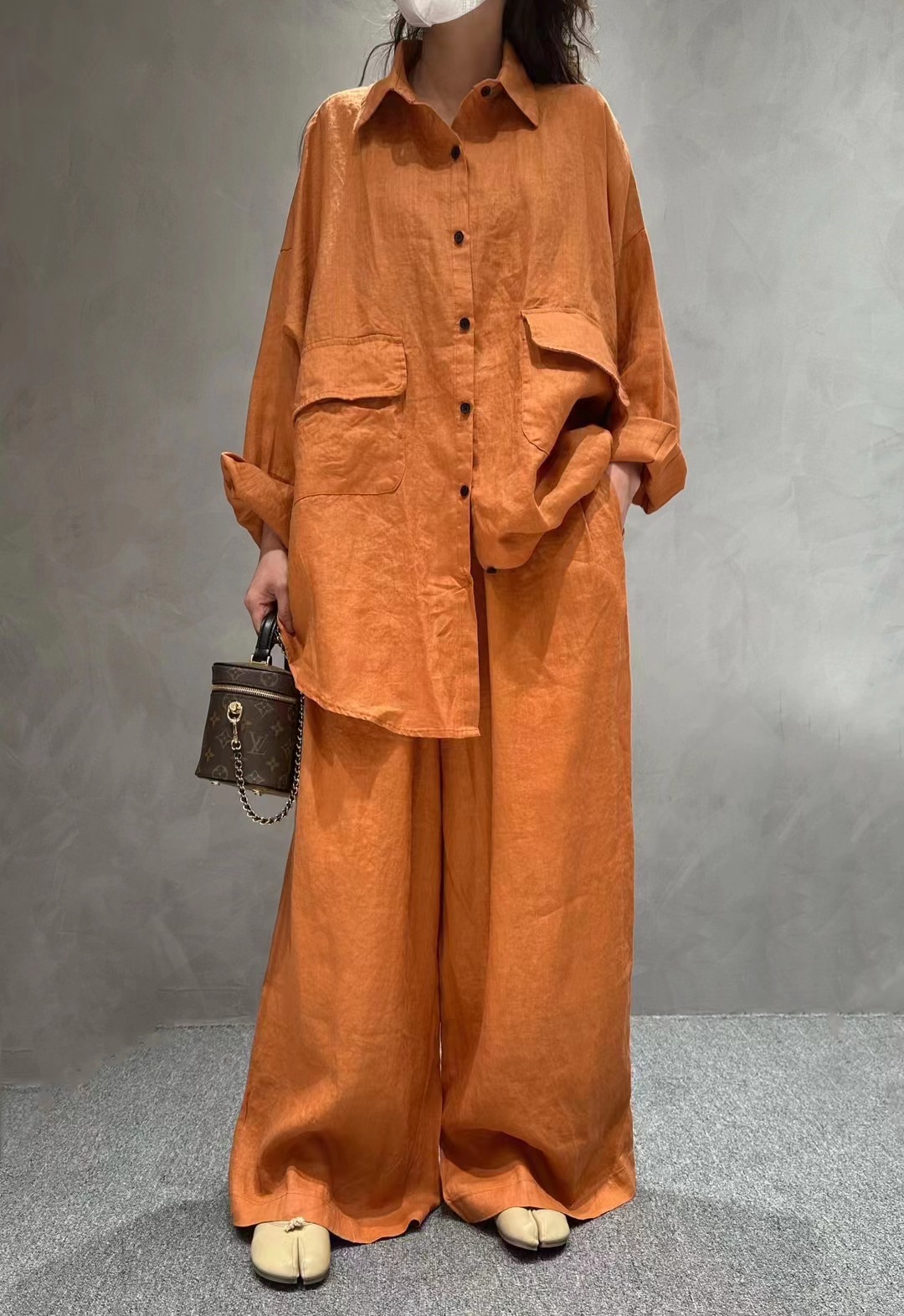 Women's Gender Women's Casual Vintage Style Solid Color Linen Pants Sets