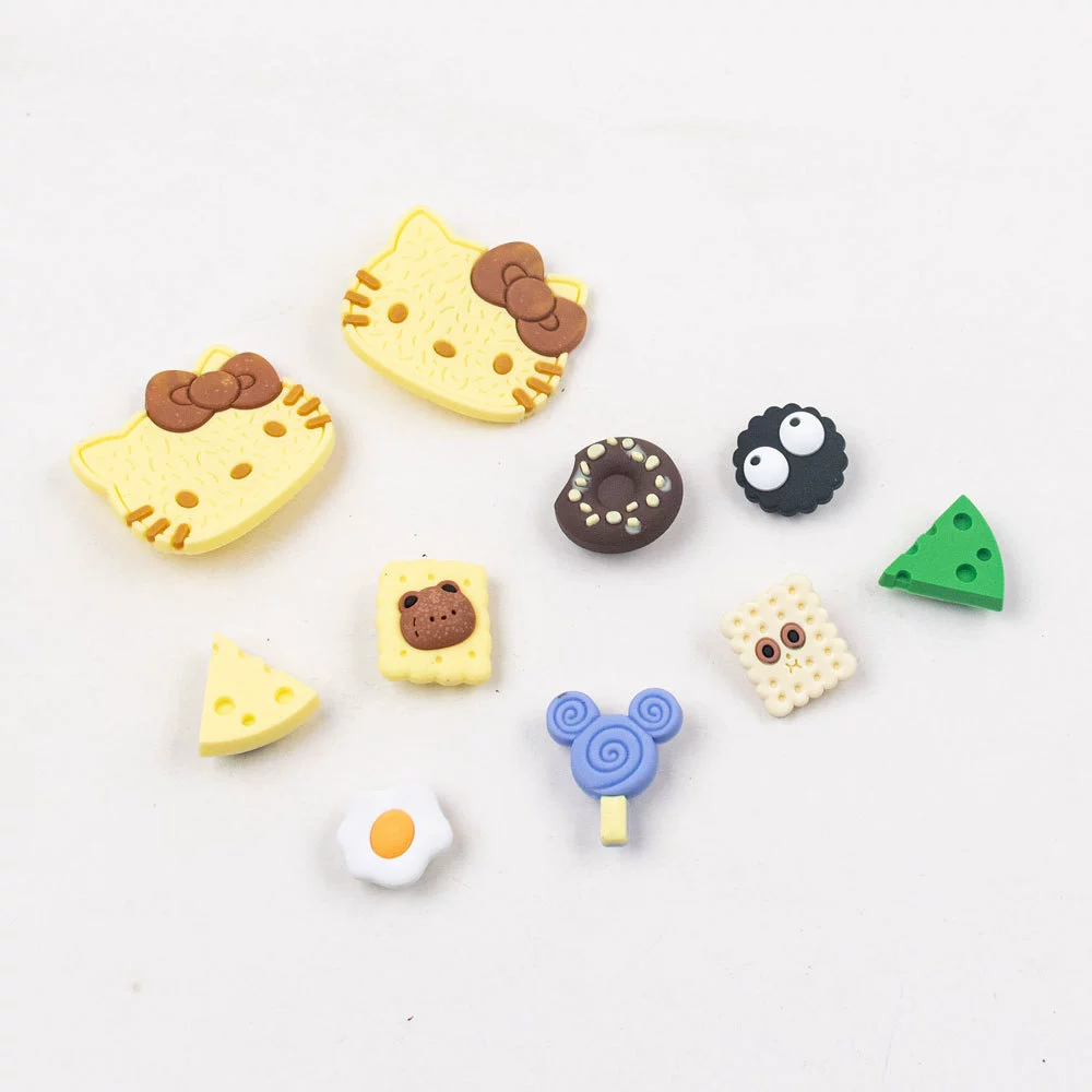 Hello Kitty, украшение для обуви из мягкого ПВХ/резины, мультяшная кукла, съемная пряжка для обуви с аксессуарами, ручная работа, цветочное украшение