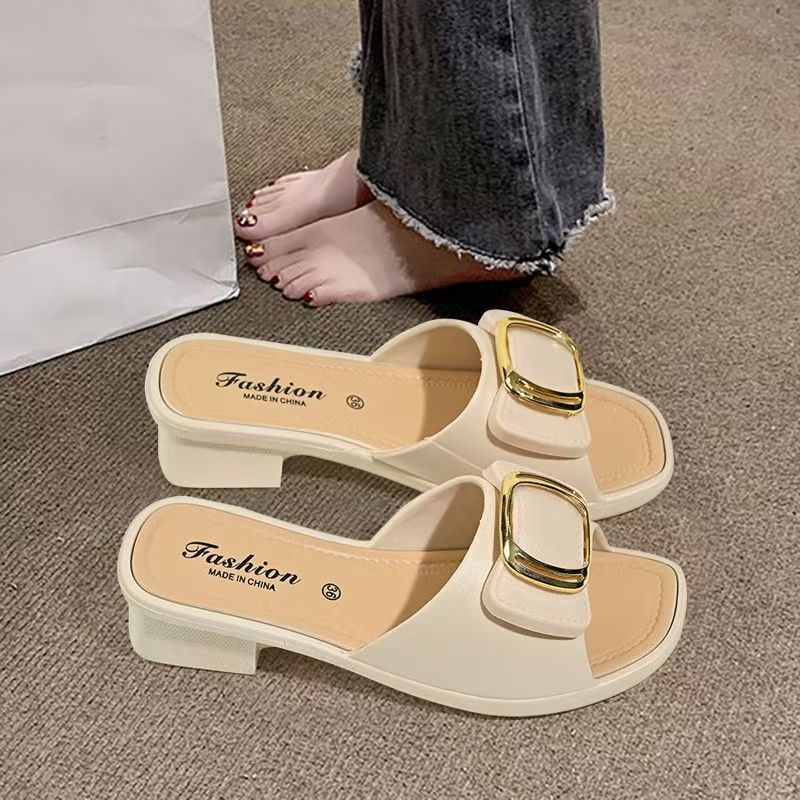 Nuevas zapatillas, sandalias de verano de moda de todo fósforo para mujer, chanclas antideslizantes, estilo coreano, suela gruesa resistente al desgaste, suela blanda