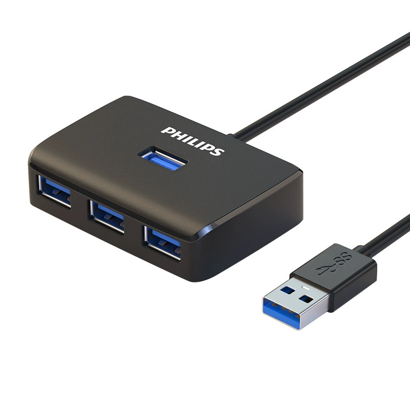 Разветвитель USB 3.0 Philips с множеством портов Type-C для подключения к мобильному телефону/ноутбуку, совместимый с одним и четырьмя устройствами