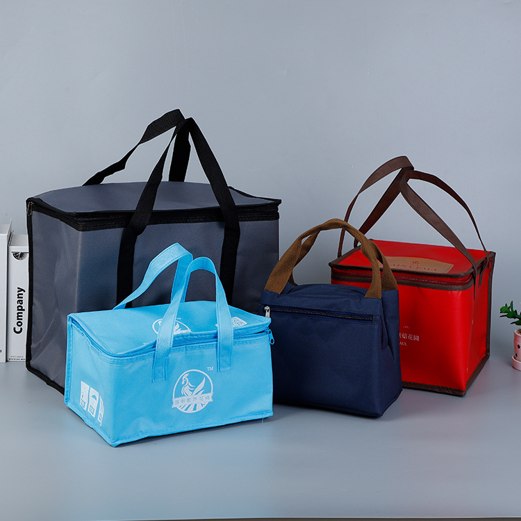 厂家直供无纺布保温袋定做外卖铝箔保冷袋保鲜冷藏冰包定制logo