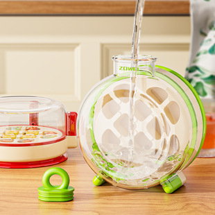 Zero-Contact Press-Out Ice-Cube Mold with Ice Tray, High-Looking Straw Cup, Multi-Functional Creative Ice-Cube Pot