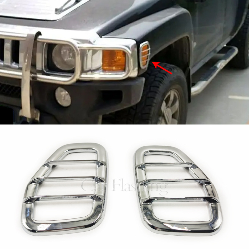 Suitable for Hummer 06-10 H3 Chrome-Plated Parts of the Whole Vehicle Electroplated Exterior Kit Taillight Cover Steering Lampshade