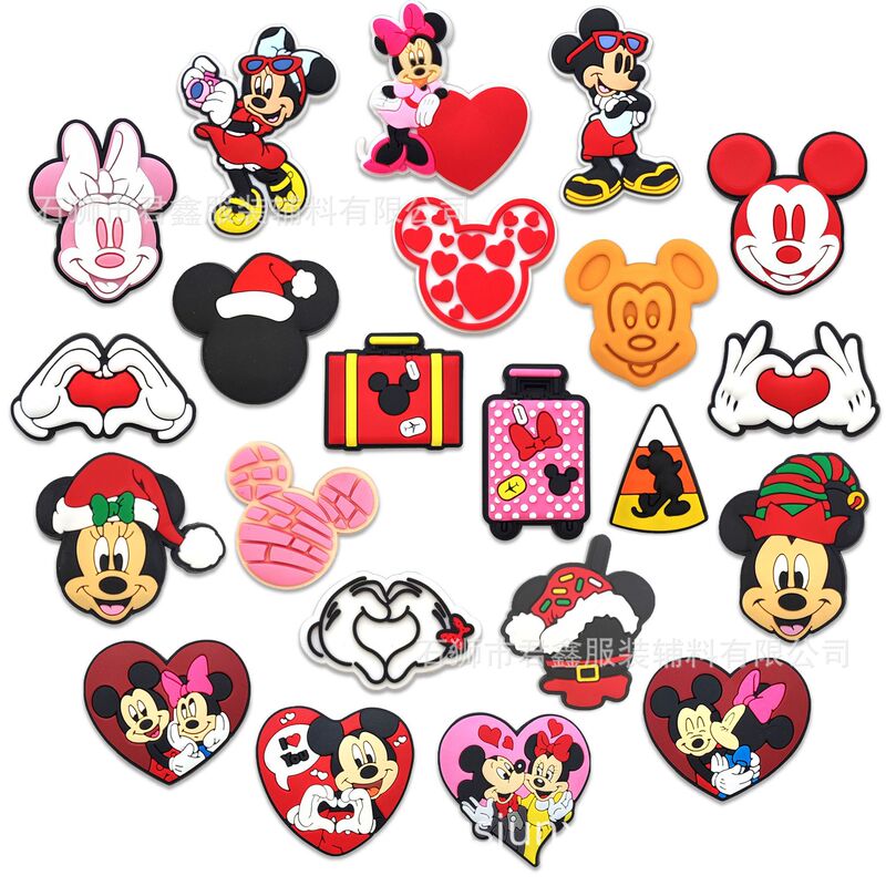 Junxin Shoe Buckle Mickey Minnie Mickey Mouse Decorative Buckle Amazon Spot DIY Cartoon Hole Shoe Flower Shoe Buckle