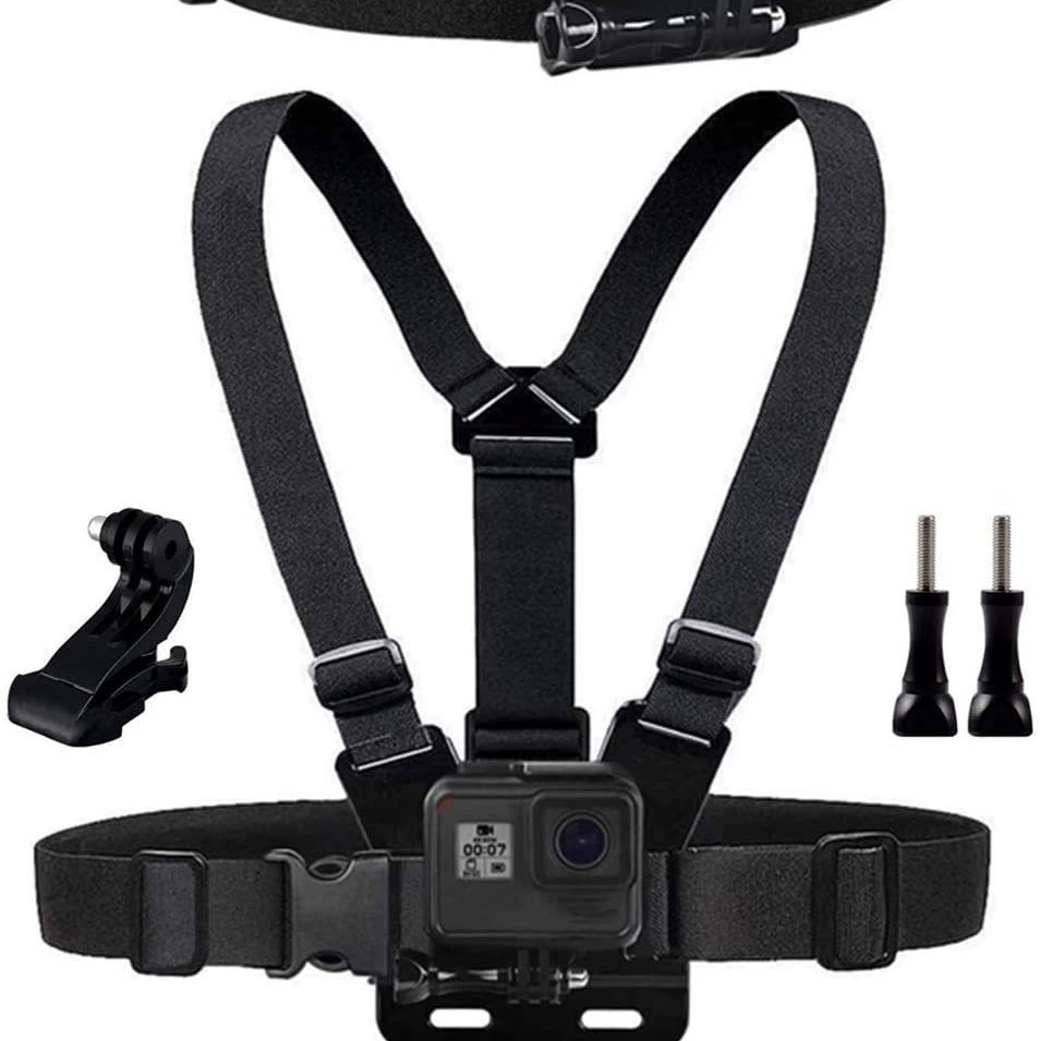 Подходит для аксессуаров GoPro на грудной стяжке с креплением на грудь (с отверстием) ремень для головы и грудной стяжки для ношения три клей