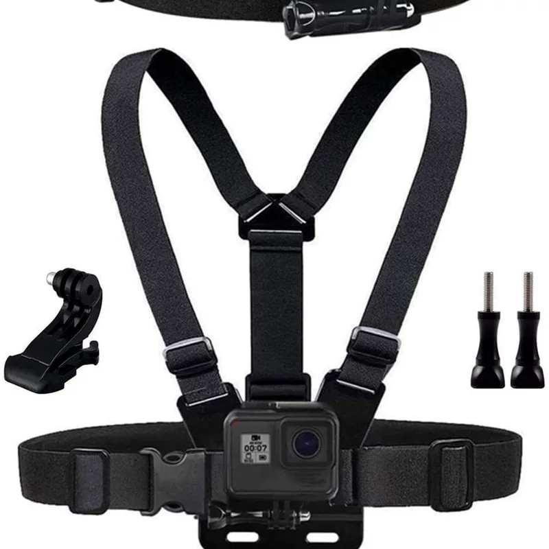 Подходит для аксессуаров GoPro на грудной стяжке с креплением на грудь (с отверстием) ремень для головы и грудной стяжки для ношения три клей
