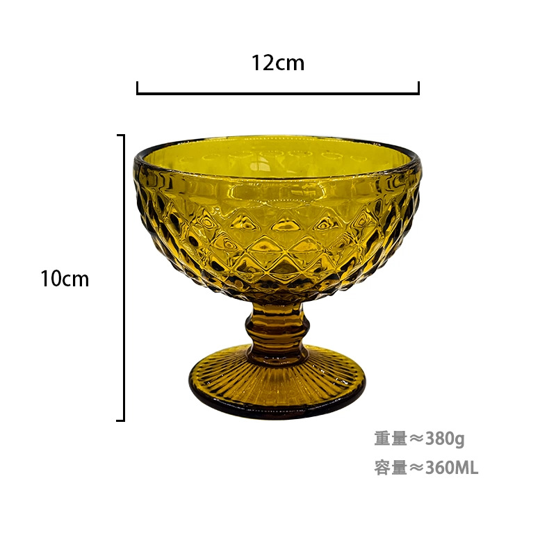 Copa de helado ámbar (diamante) 360ml-2