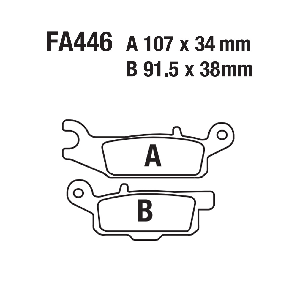 Motocicleta pastillas de freno pastillas de freno pastillas de freno pastillas de freno ATV playa coche FA446 YFM 550 700 trasera derecha