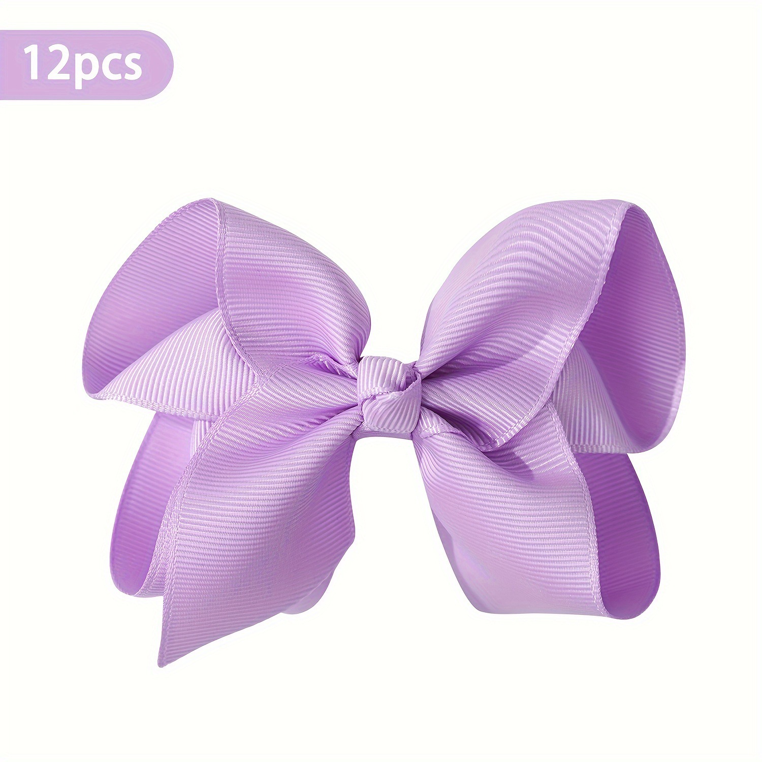 12pcs 6 Inch Girl Hair Bows Boutique Hair Clip Girls 'Cross-border