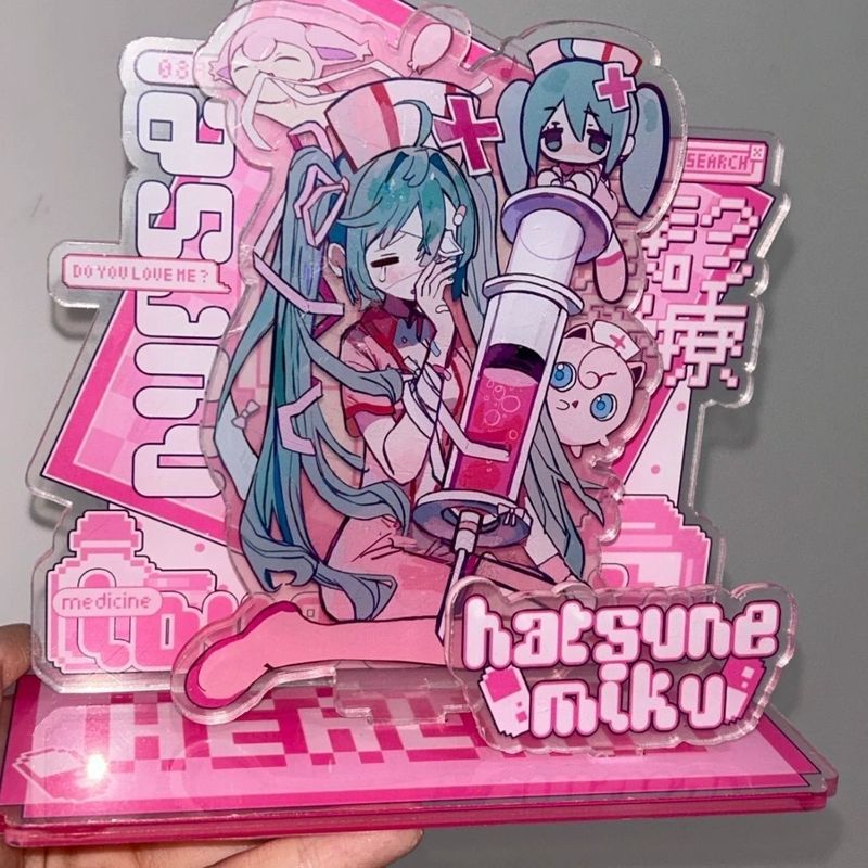 Xiaohongshuと同じスタイルの初音ミク周辺アクリルミクスタンドデスクトップオーナメント、見栄えが良く、友人や親友に贈ることができます。|undefined