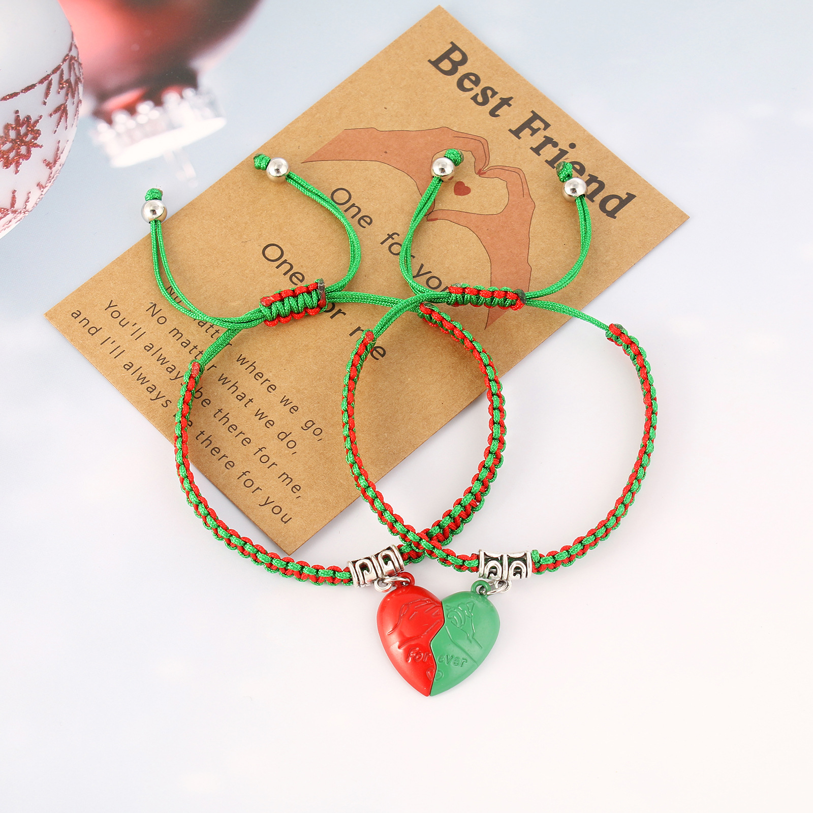 Fashion Heart Shape Alloy Handmade Unisex Bracelets 1 Piece