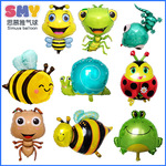 大号蜜蜂青蛙瓢虫蜗牛铝膜气球春季夏季昆虫系列装饰铝箔气球批发