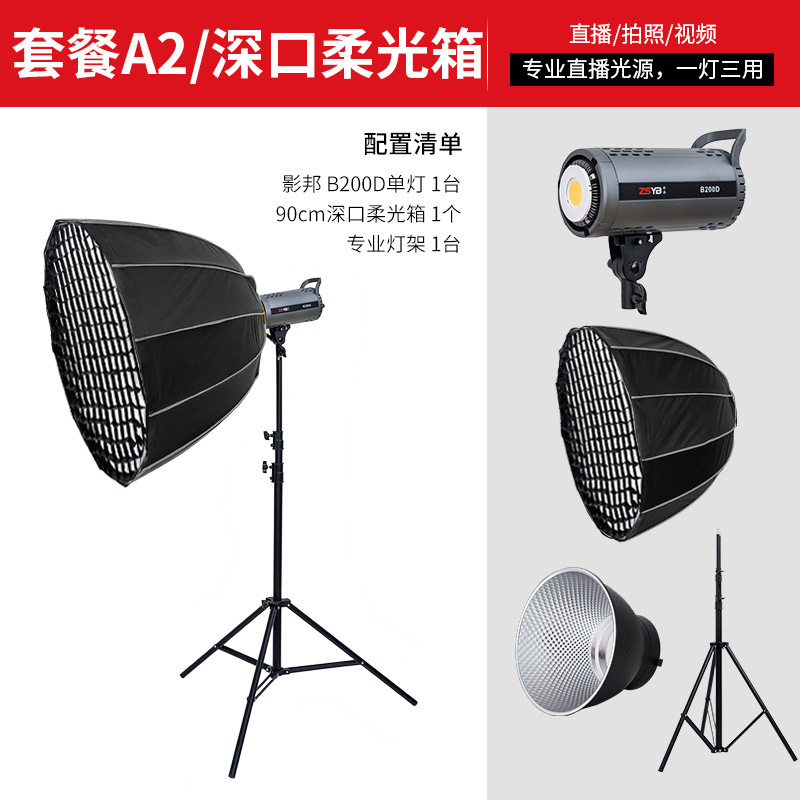 Yingbang 200 ワット/300 ワット 2 色衣類ライブブロードキャストルーム補助光メインライトポートレート撮影ビデオ常時点灯ソフトライト|undefined