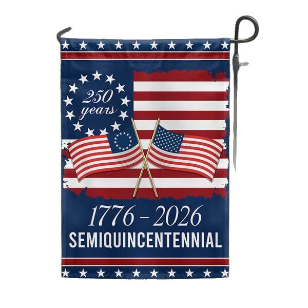 跨境美国纪念花园旗帜250th Anniversary 1776 2026 Garden Flag|undefined