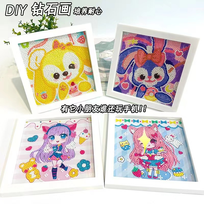 Nuevos niños 5d educativos rhinestone pintura hecha a mano DIY diamante pintura juguete creativo dibujos animados princesa serie image 3