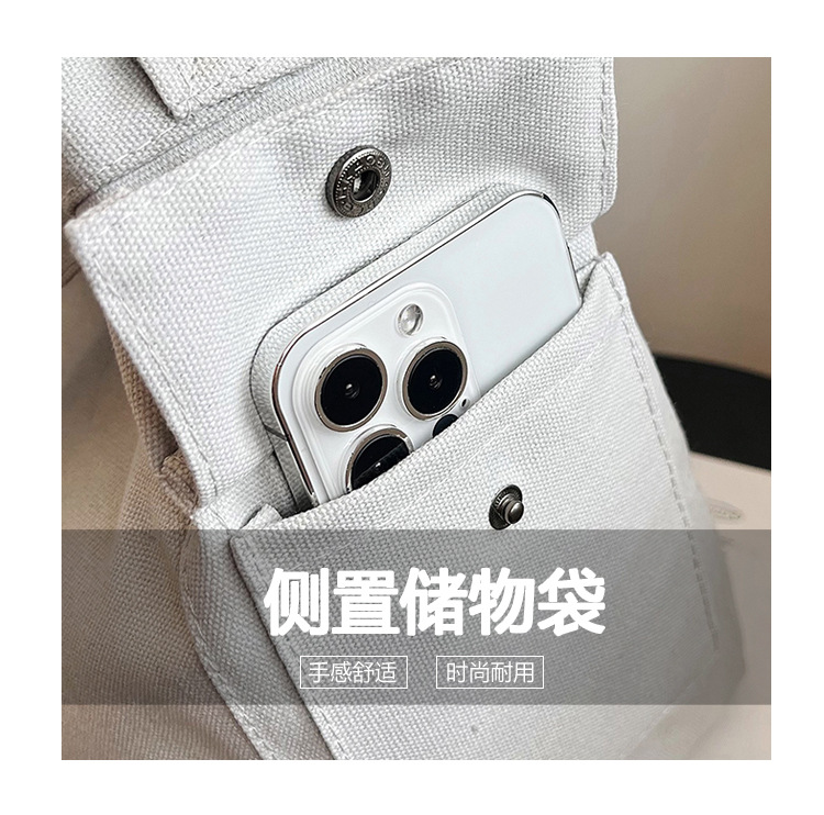 Wholesale large-capacity casual commuting women's single-shoulder bags, Korean-style trendy and fashionable handbags, LOGO printed canvas bags undefined