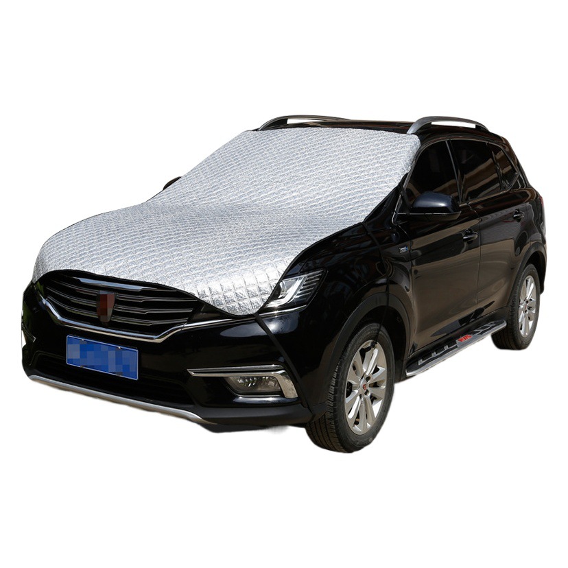 Cubierta del parabrisas delantero del coche protector solar protector de nieve protector solar aislamiento térmico A prueba de heladas protector de nieve cubierta del coche media cubierta cuatro estaciones Universal