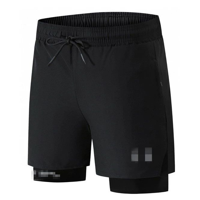 Мужские летние быстросохнущие дышащие американские универсальные двухслойные шорты для бега из искусственного материала с защитой от воздействия