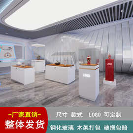 白酒展示柜不锈钢玻璃罩展柜珠宝文物产品柜博物馆展厅陈列柜