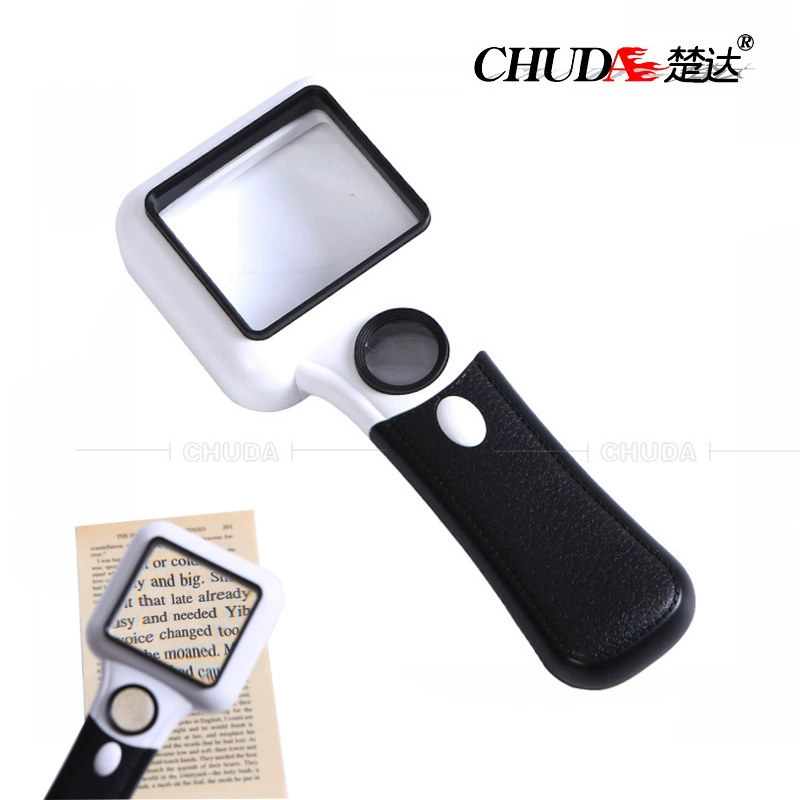 Chuda Square Ручная лупа для пожилых людей Фестиваль чтения Ежегодная встреча Подарок матери и ребенка Двойное зеркало 5 раз 45 раз